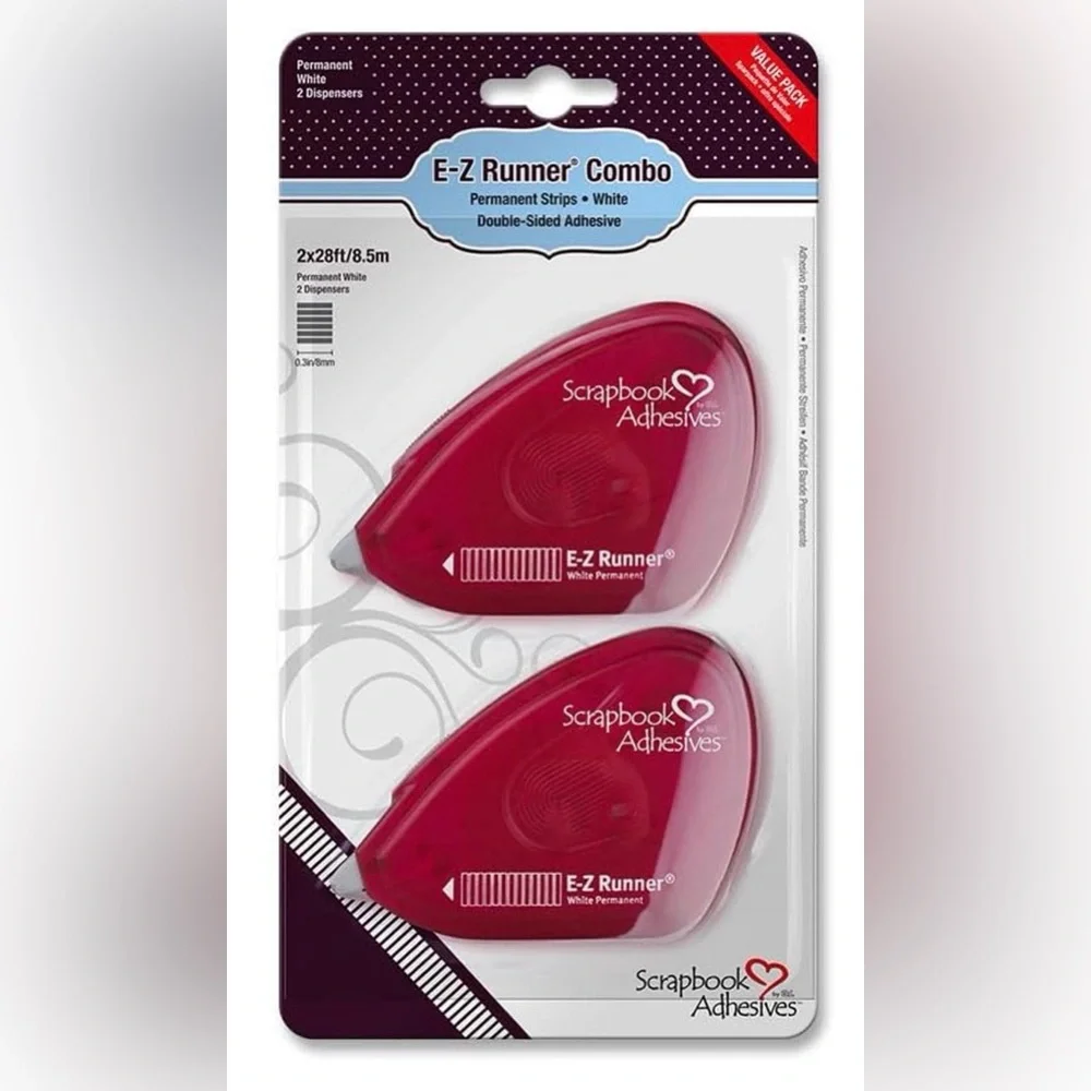 $2 Scrapbook Adhesives E-Z Runner Combo Permanent Adhesive Tape $2 WITH ANY $10